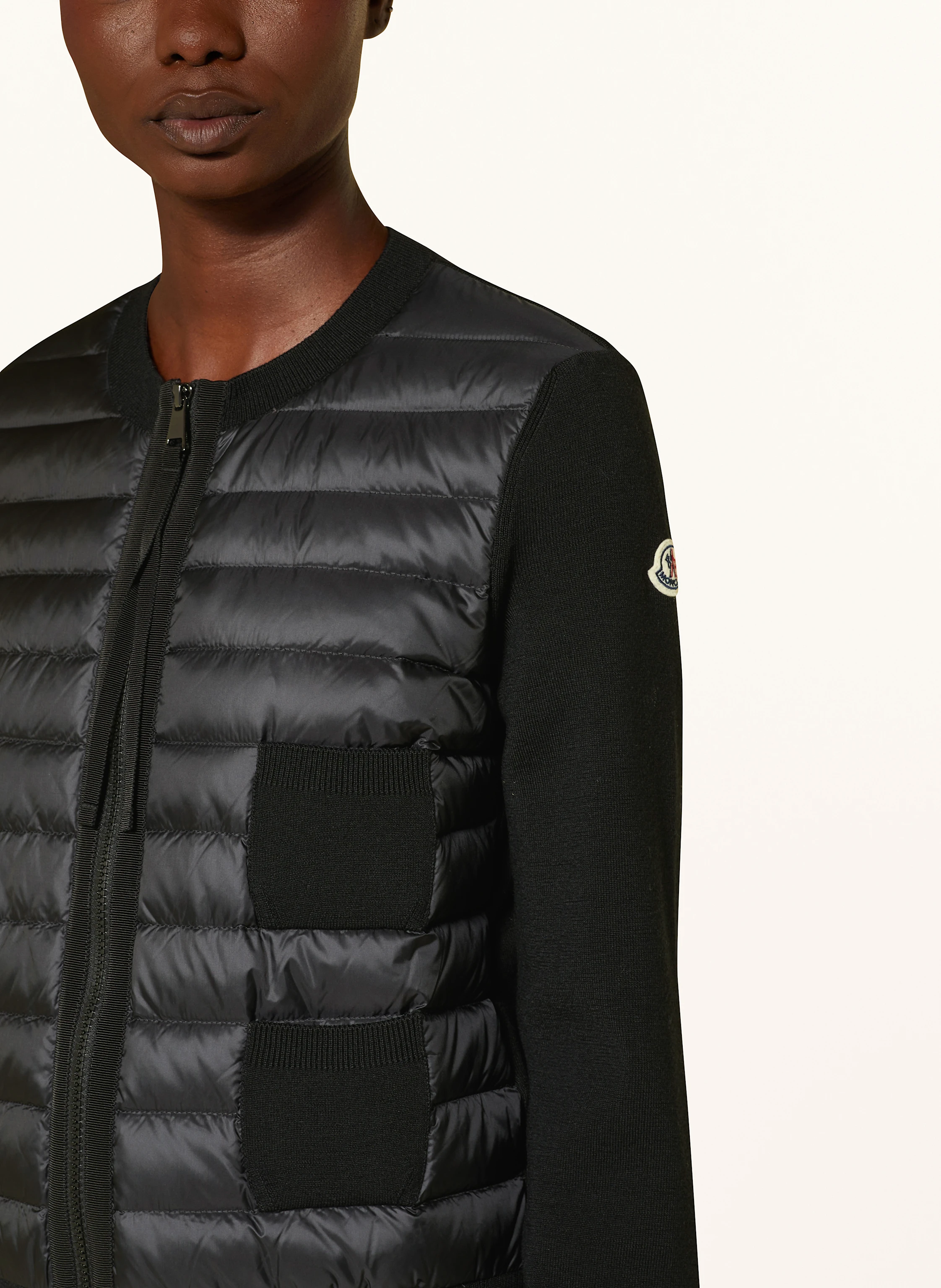 MONCLER Daunenjacke im Materialmix
