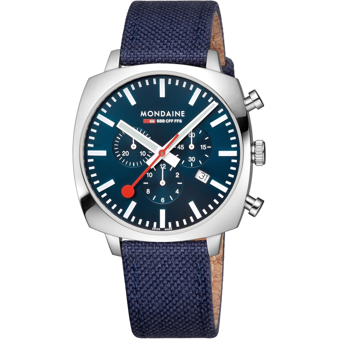 Mondaine Grand Cushion Chronograph Set 41mm
