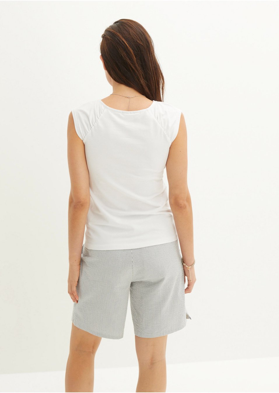 Top T-shirt avec col V