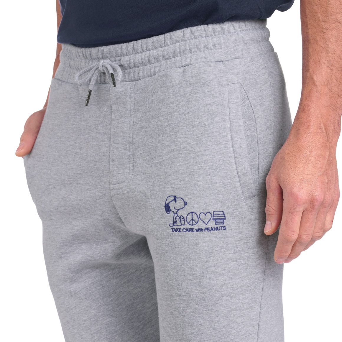 Jonas Nielsen Peanuts Jogginghose mit Stickerei hellgrau