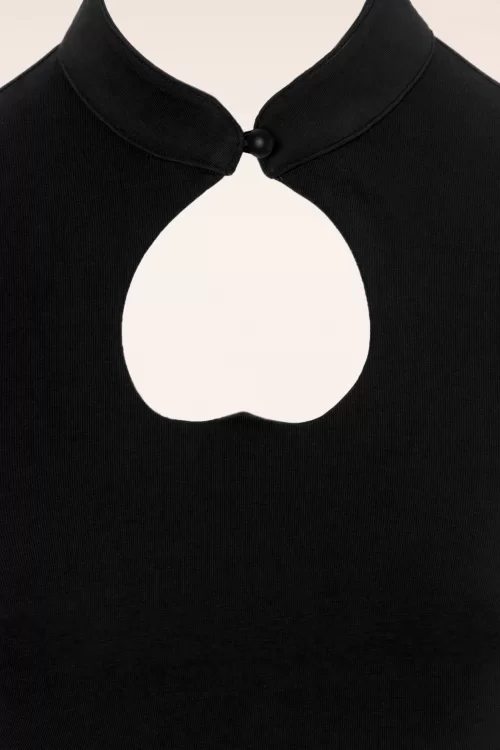 Banned Retro Tear drop top in zwart