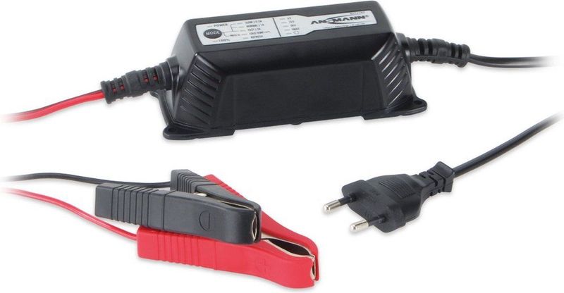 Ansmann - BC 6-12V - Acculader - Zwart - Automatische Lader voor Lood, AGM, Gel, Lithium (6V-12V, 2A)