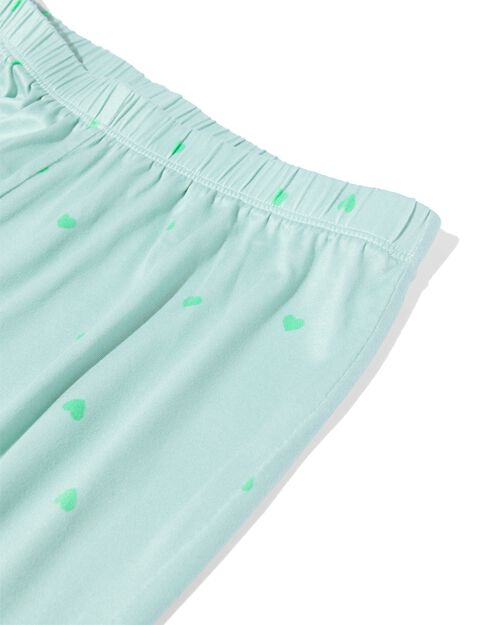 pyjama en tissu micro avec cœurs pour enfant vert clair