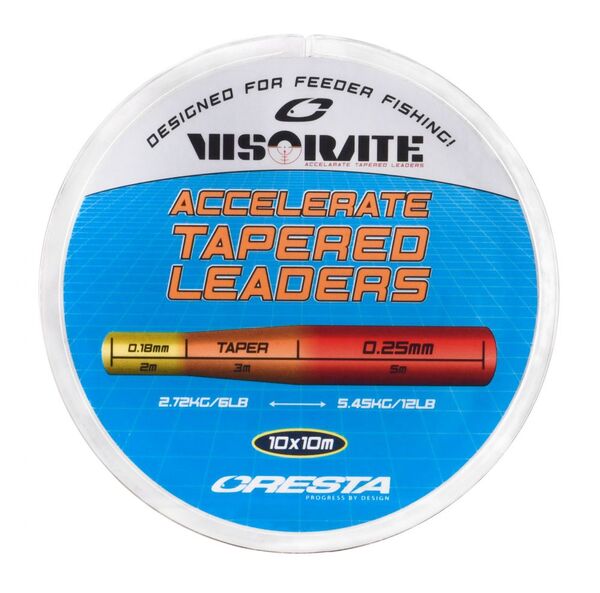 Tête de ligne Cresta Visorate Accelerate Tapered Leader 0,18-0,25mm (10m)