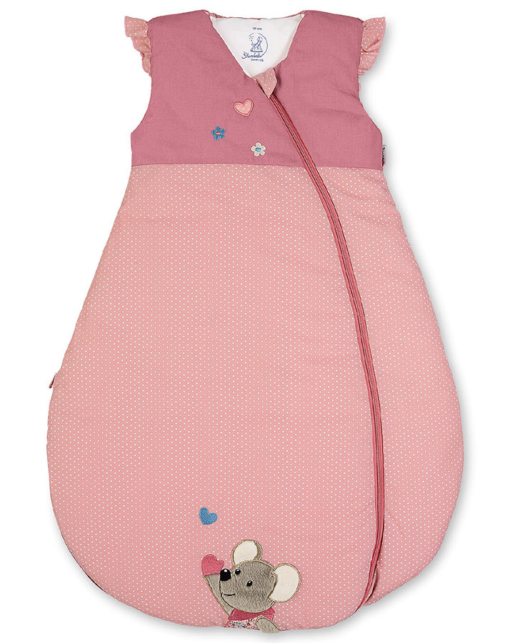 Funktions-Schlafsack MAUS MABEL gepunktet in rosa