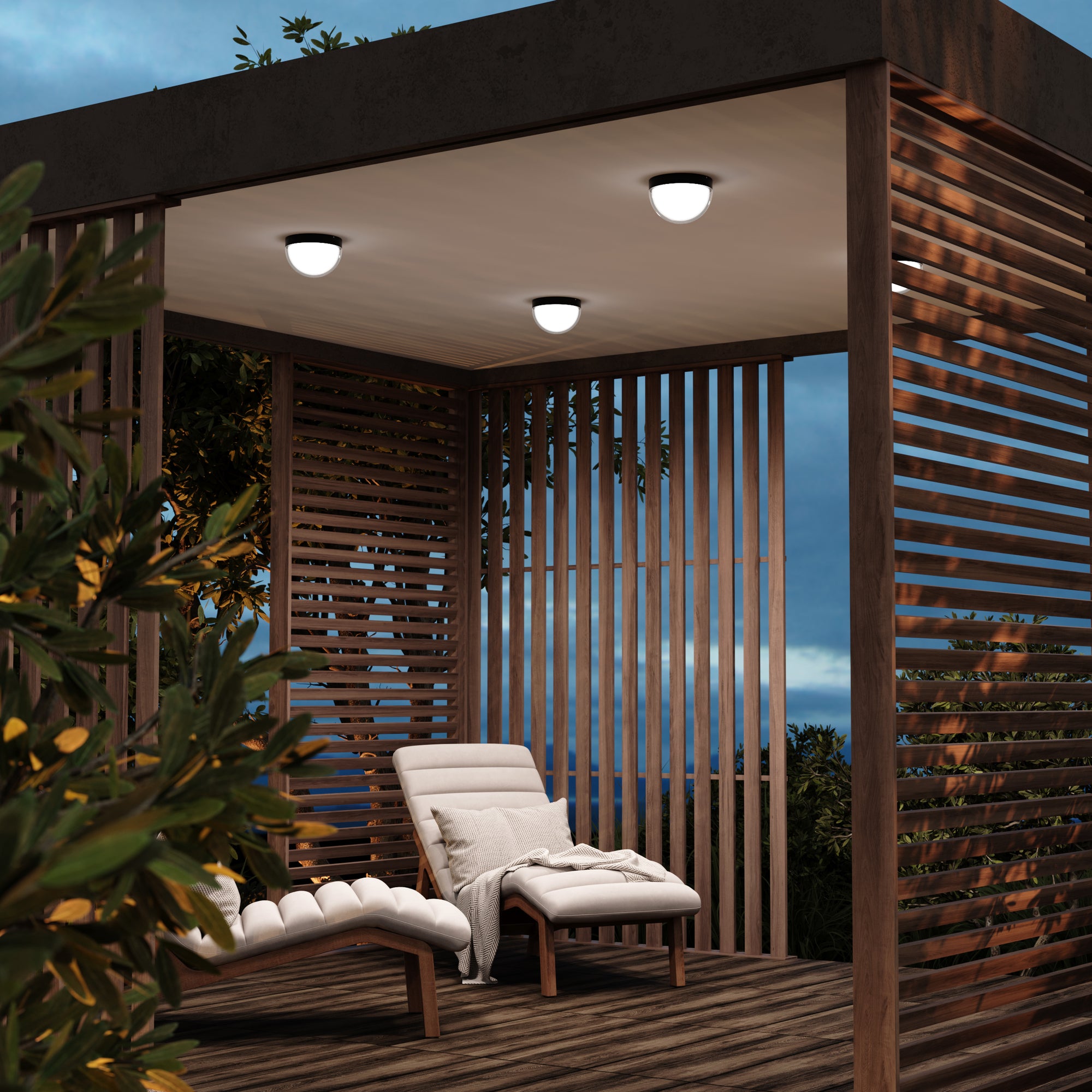 Maytoni Outdoor - Plafondlamp Mon - Grafiet - Ã18