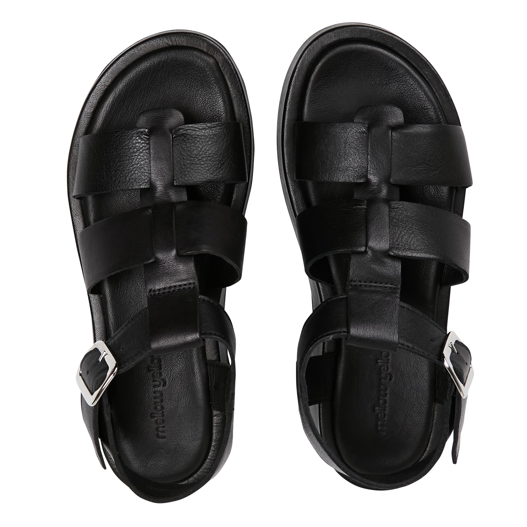 BILLIE - Sandales à plateforme en cuir | Noir