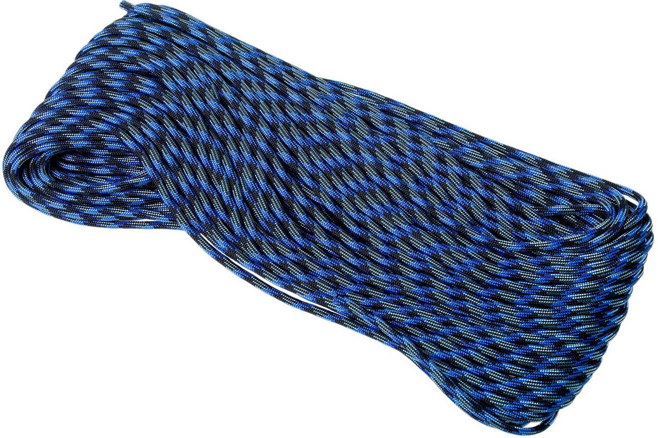 Knivesandtools 550 paracord type III, kleur: navy camo, 100 ft (30,48 m)