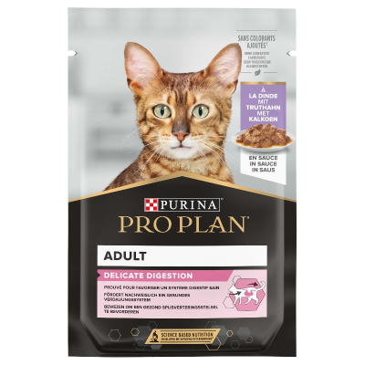 Pro Plan Katzenfutter Adult Delicate Digestion Truthahn in Sauce 85g