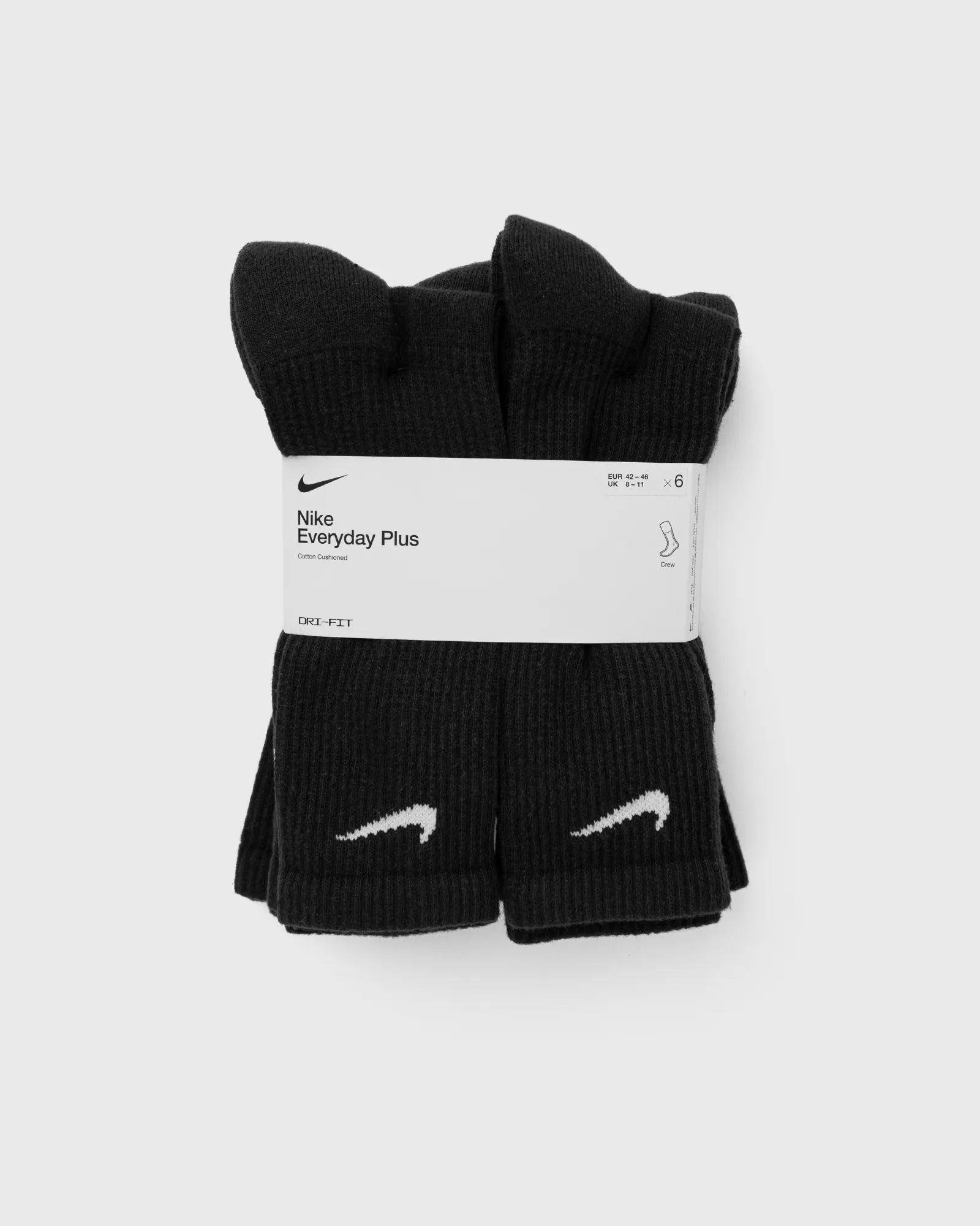 Meias Nike Everyday Plus Cushioned Training Crew (6 pares)