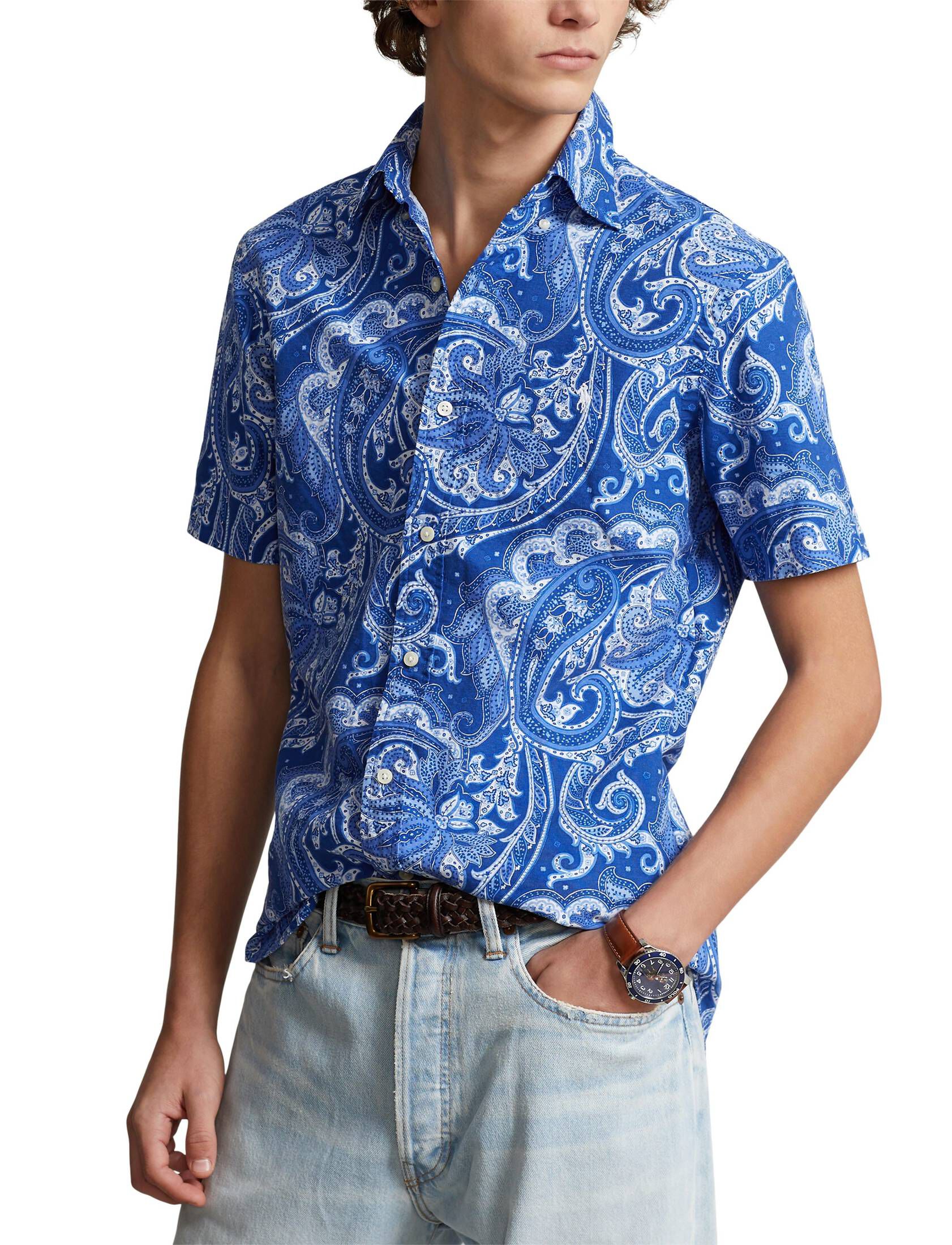 Polo Ralph Lauren| Herren Hemd Custom Fit Kurzarm