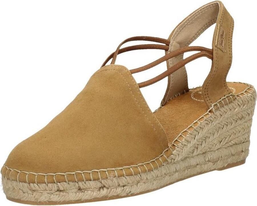 Toni Pons Tremp Dames Espadrilles Sleehak Bruin Suède