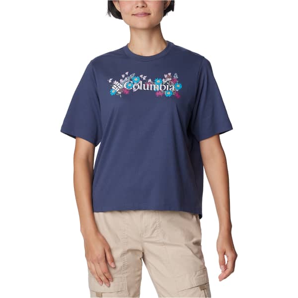T-shirt COLUMBIA W NORTH CASCADES RELAXED TEE NOCTURNAL/BRANDED BOUQUET