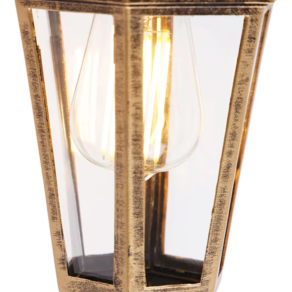 Qazqa wandlampen buiten new haven goudkleurig e27