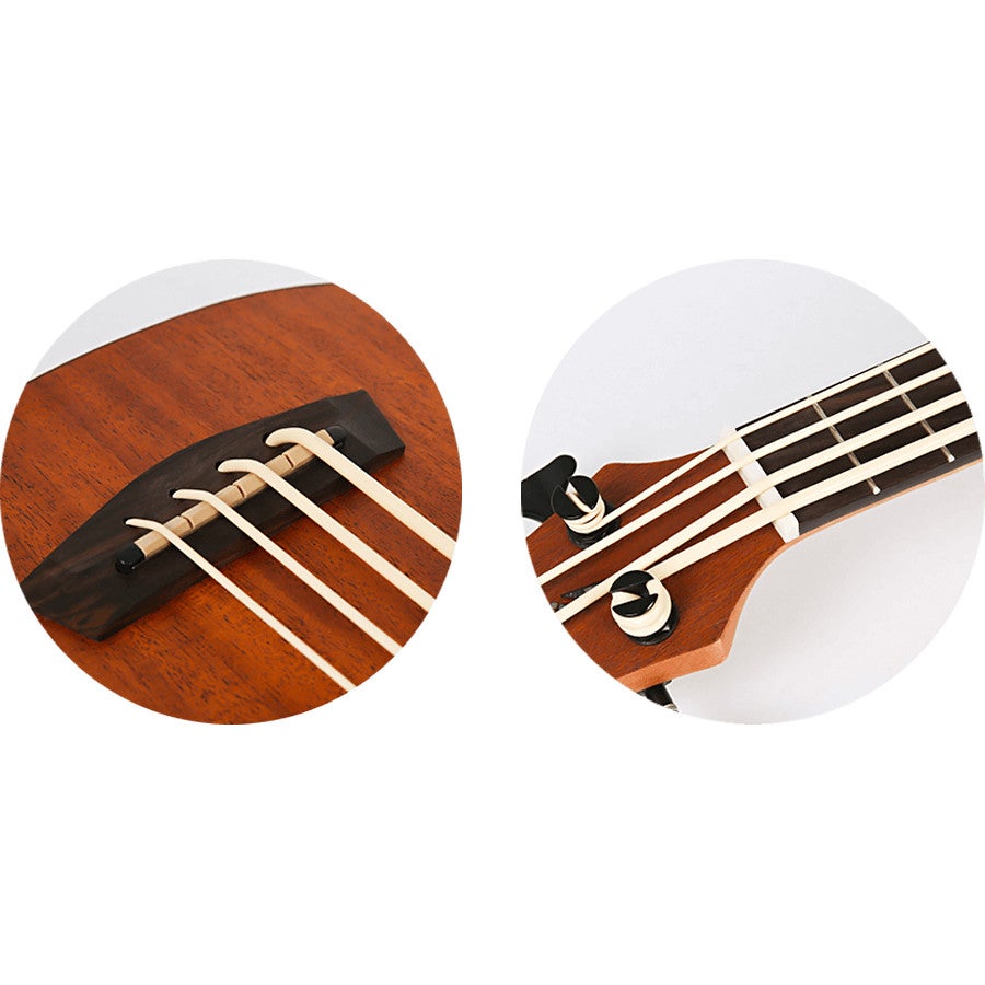 Flight Bass Series DU-BASS elektrisch-akoestische bas ukelele met gigbag