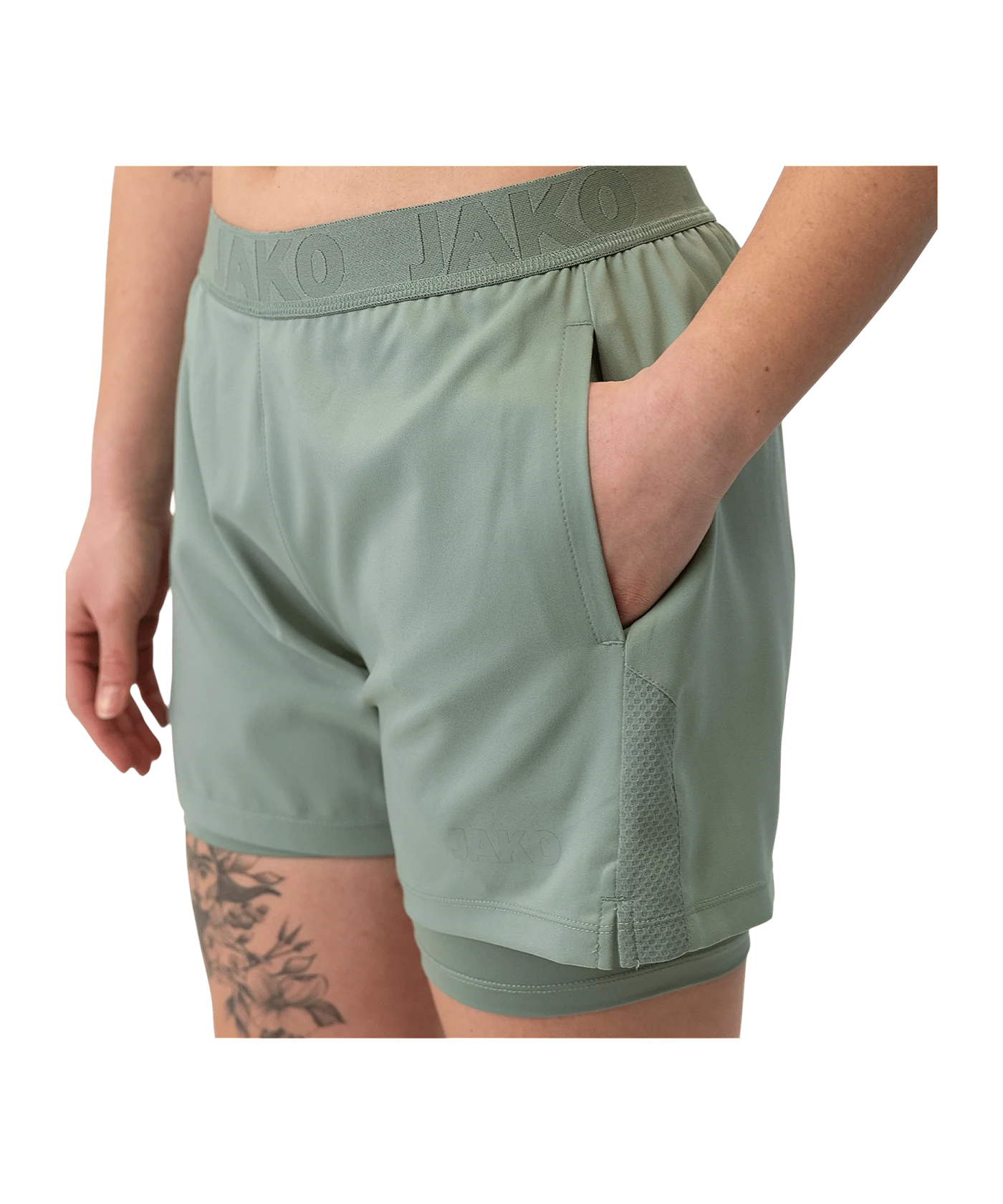 JAKO Power 2in1 Short Damen Grün F237