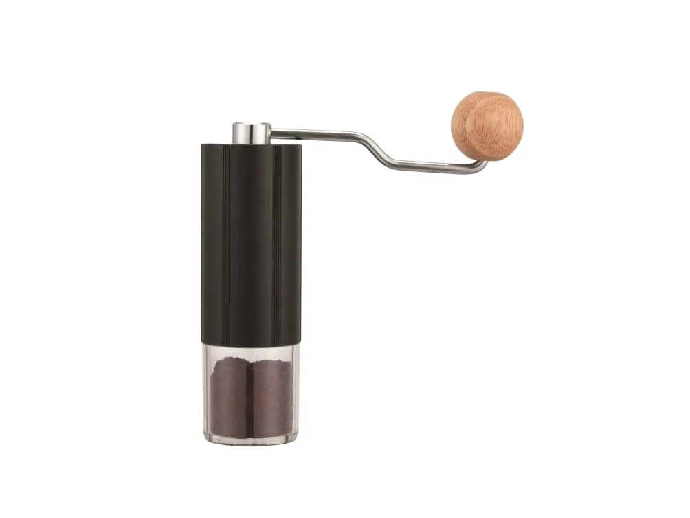 Manuel kaffekværn DUALIT® - 187x177x54mm - Rustfrit - Eg - Alu - Alu -Silikone - Sort