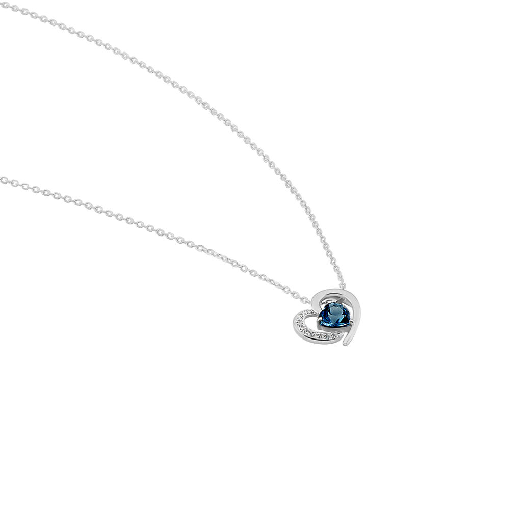 Collier Or Blanc Eliana Topaze Oxydes