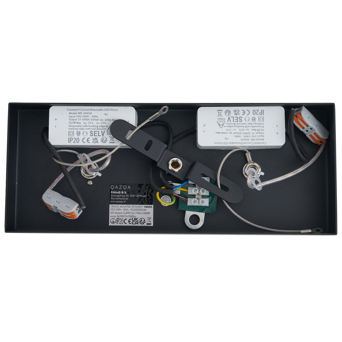 Moderne opbouw spot zwart incl. LED dimbaar 2-lichts - Apollo