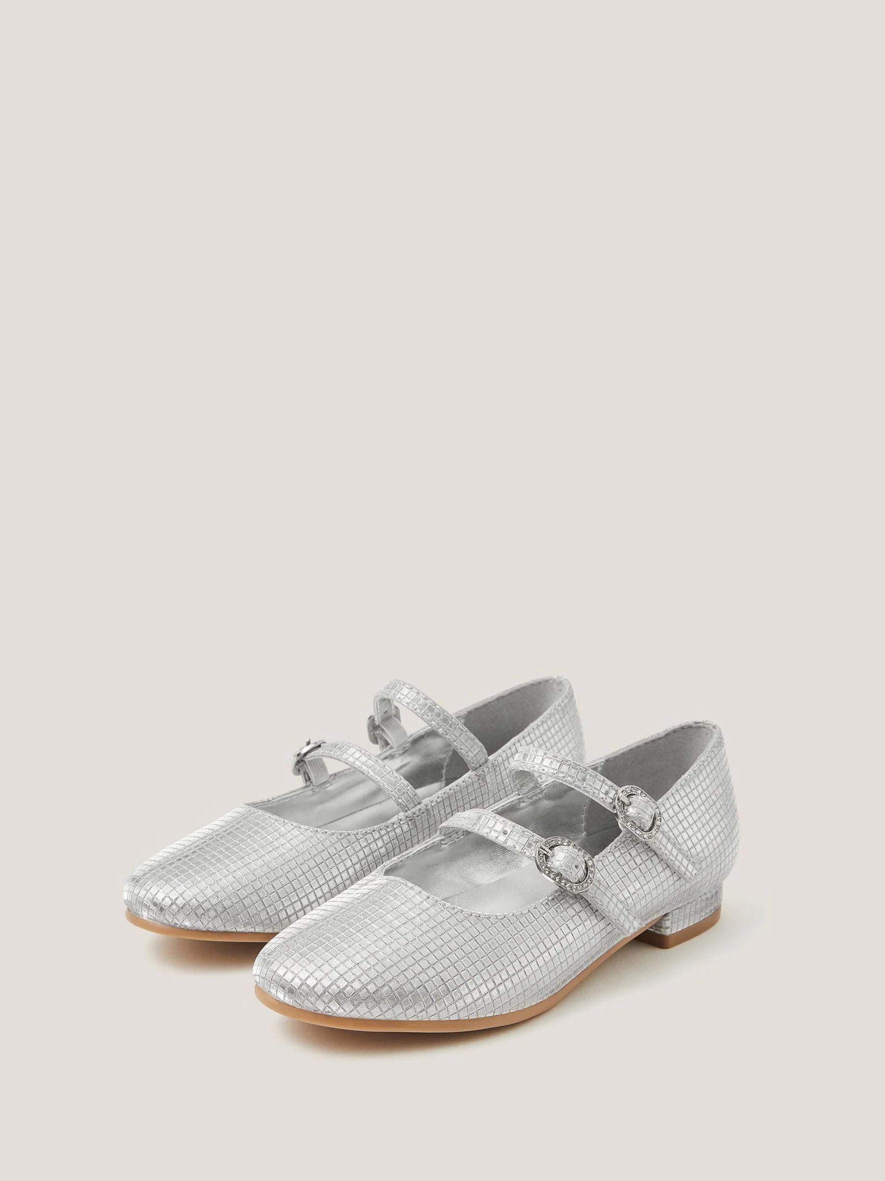 Monsoon Metallic Double Strap Flats Shoes