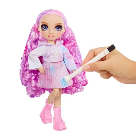 MGA Entertainment Rainbow High Watercolor & Create Theme Dolls- purple eyes