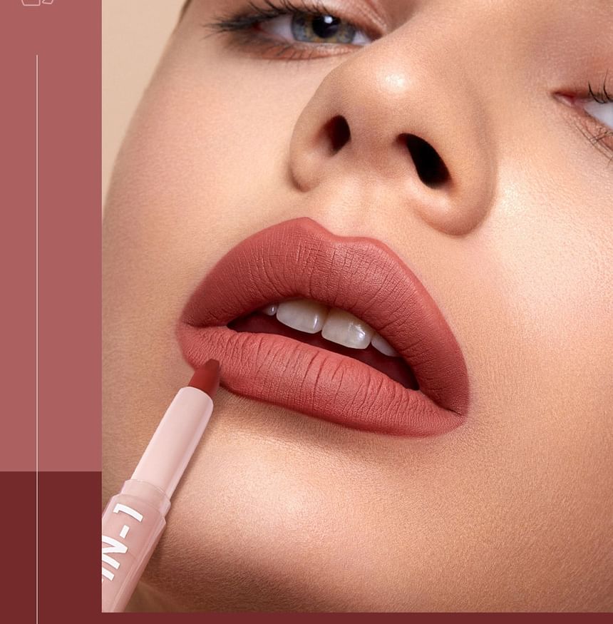 Pudaier - Dual Head Lip Liner & Lipstick - 16 kleuren