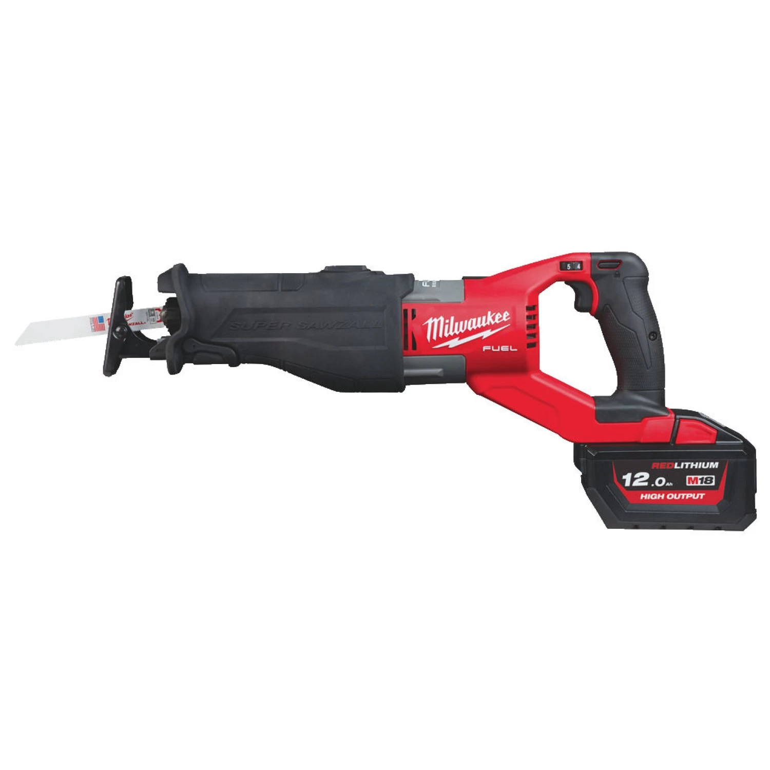 Milwaukee M18 FSX-121X Super Sawzall 18V Li-ion accu reciprozaag set (1x 12.0Ah accu) in koffer - snelwissel - koolborstelloos