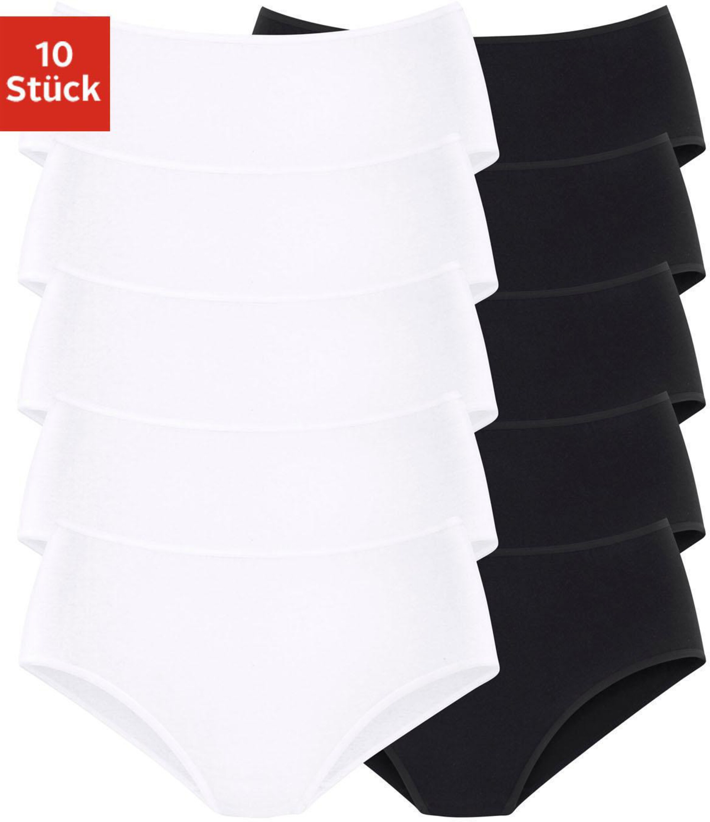 petite fleur Hüftslip in weiß, schwarz