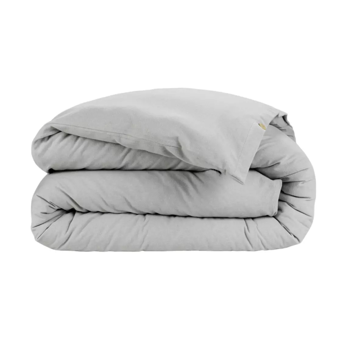 Housse de couette flanelle de coton (260 x 240 cm) Théa Gris clair