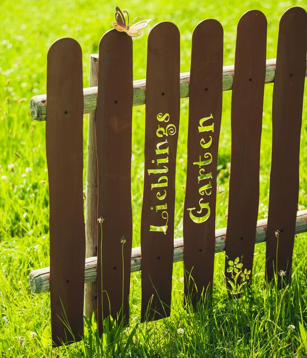Ferrum Art Design Metall-Zaunlatte Lieblings,