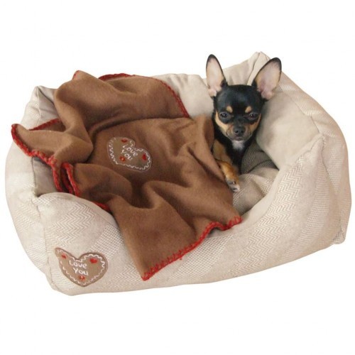 Cama para animais de estimação Kerbl Love You, bege