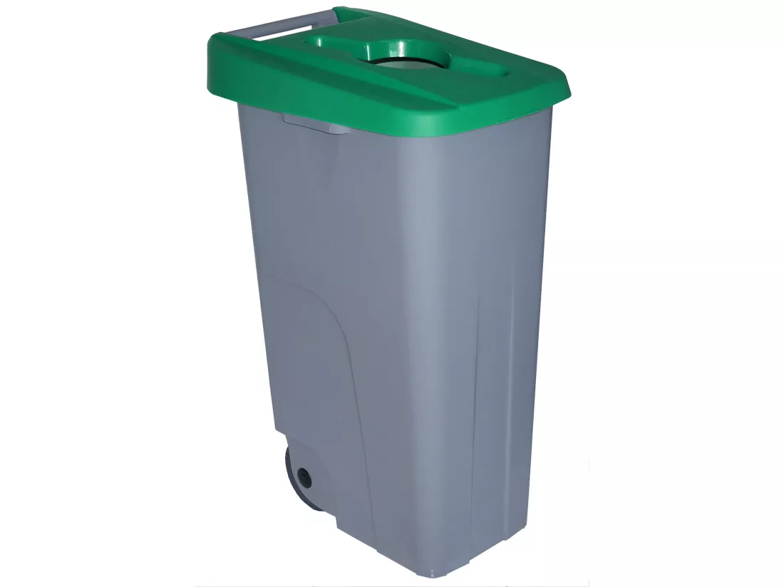 Récipient de recyclage ouvert de 110 litres - vert, L42 P 57 H88
