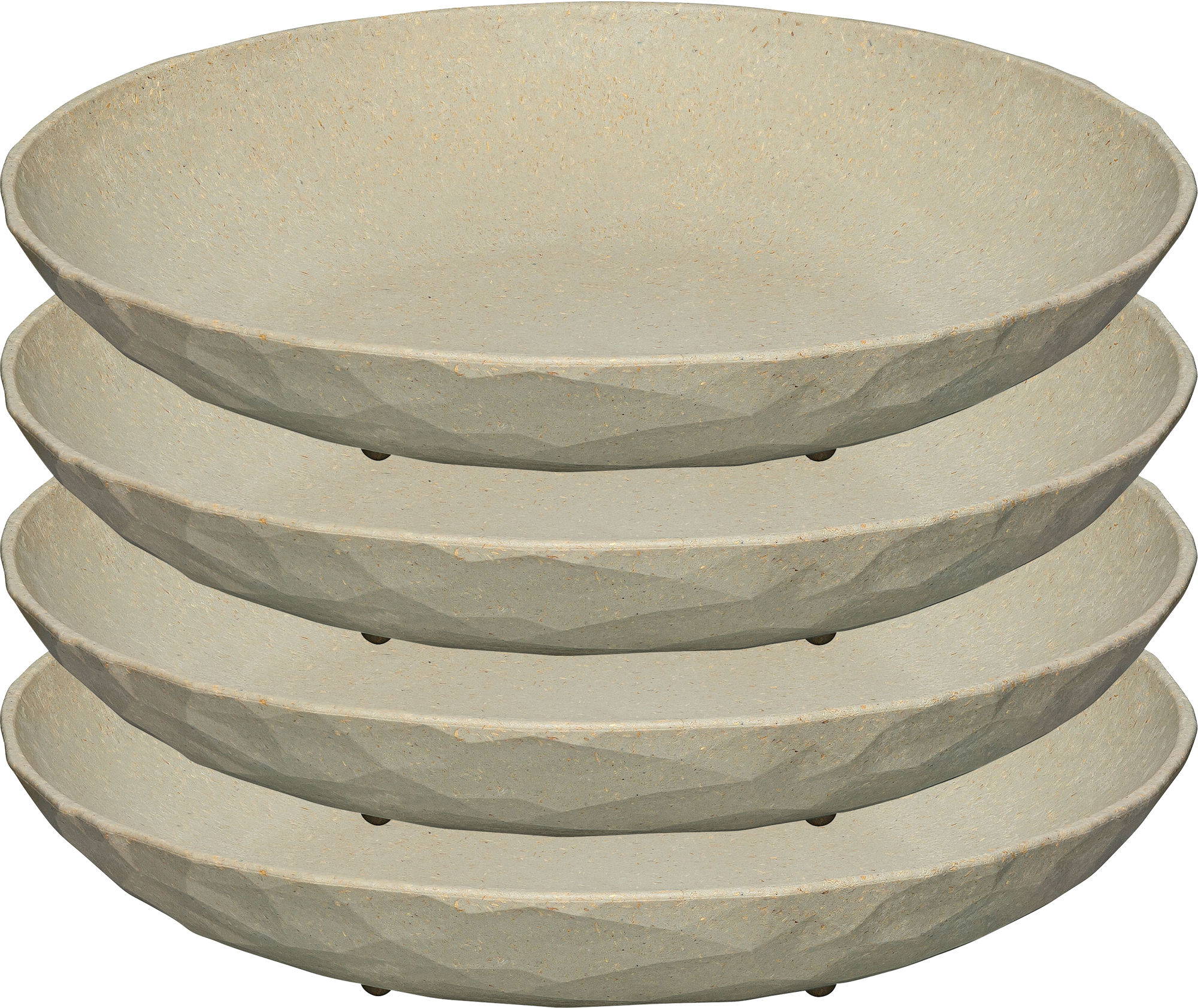 Koziol Club Plate Teller 220 mm 4-tlg. (tief) - Nature Desert Sand