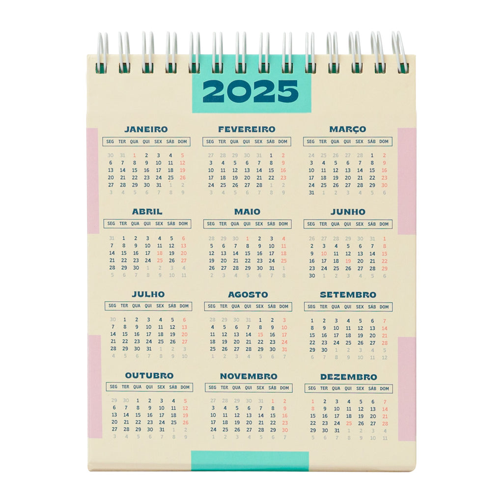 Calendário Mesa 2025 - Vamos Lá