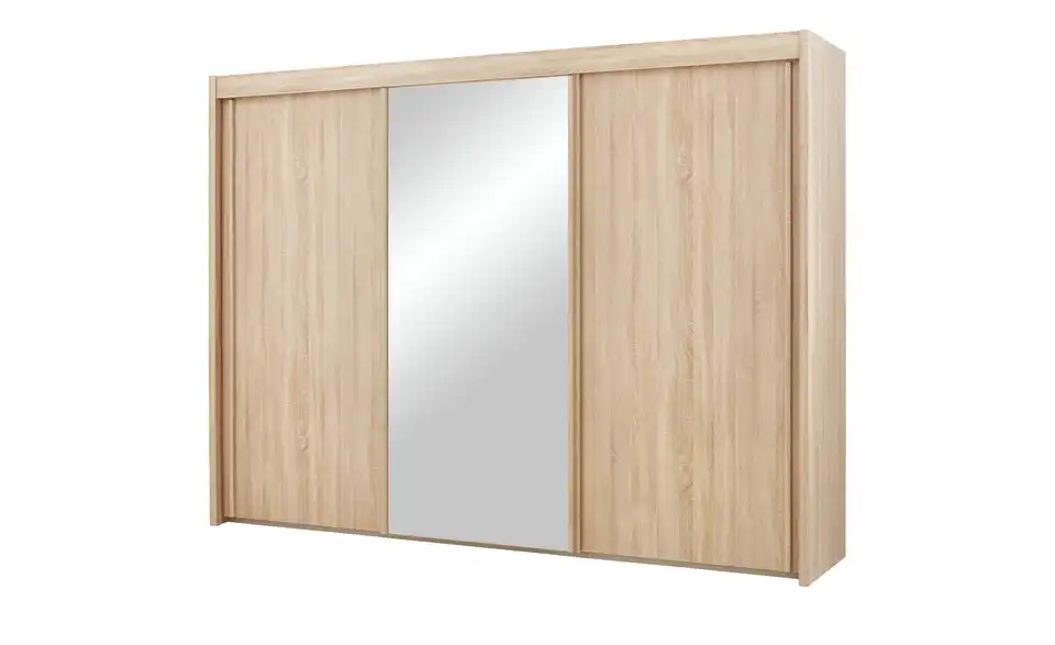 Schwebetürenschrank 3-türig Imperial 250 cm Eiche Sonoma (Nachbildung) mit Spiegel