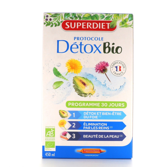 Super Diet Protocole Detox Bio : plantes détoxifiantes - Cure 30 jours