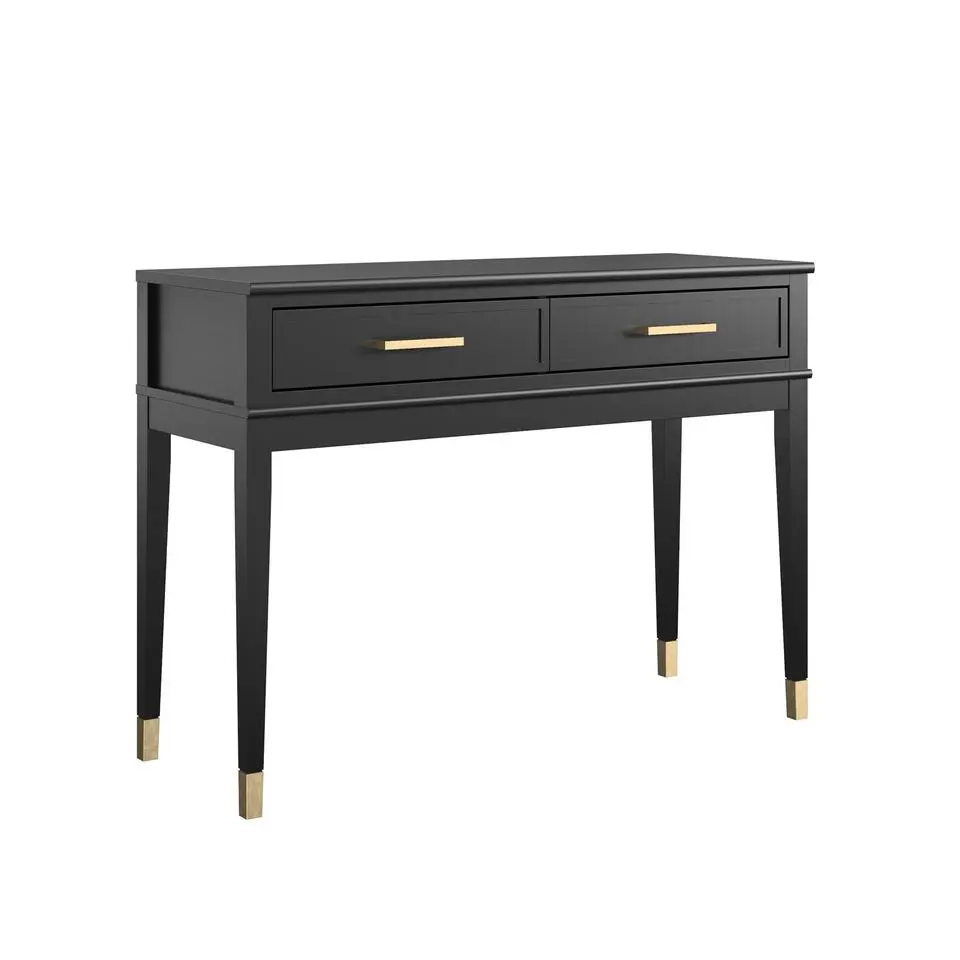 Westerleigh - Consoletafel met 2 laden in zwart MDF