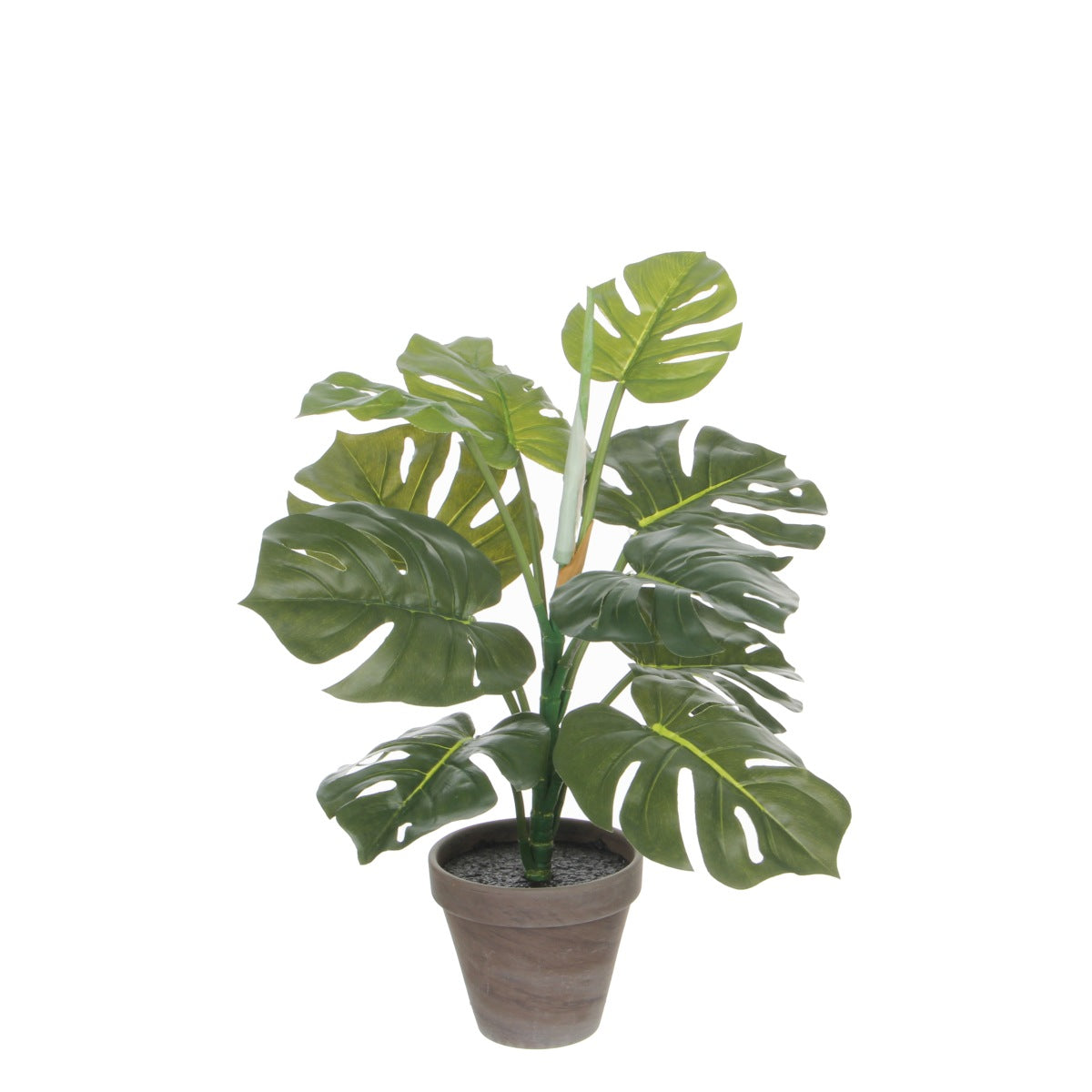 Mica decorations - monstera artificielle verte en pot h48