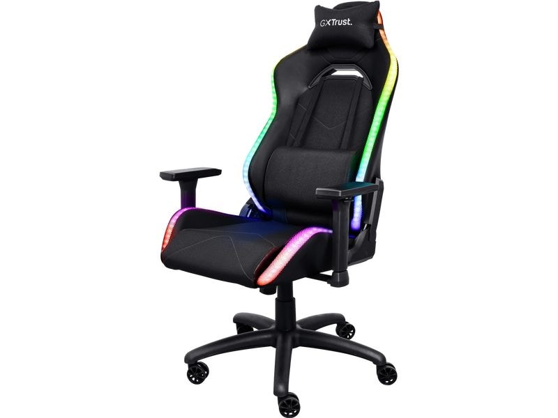 Trust Gaming-Stuhl GXT 719 Ruya Pro RGB Schwarz Komfortabler Premium-Gaming-Stuhl mit RGB-Beleuchtung