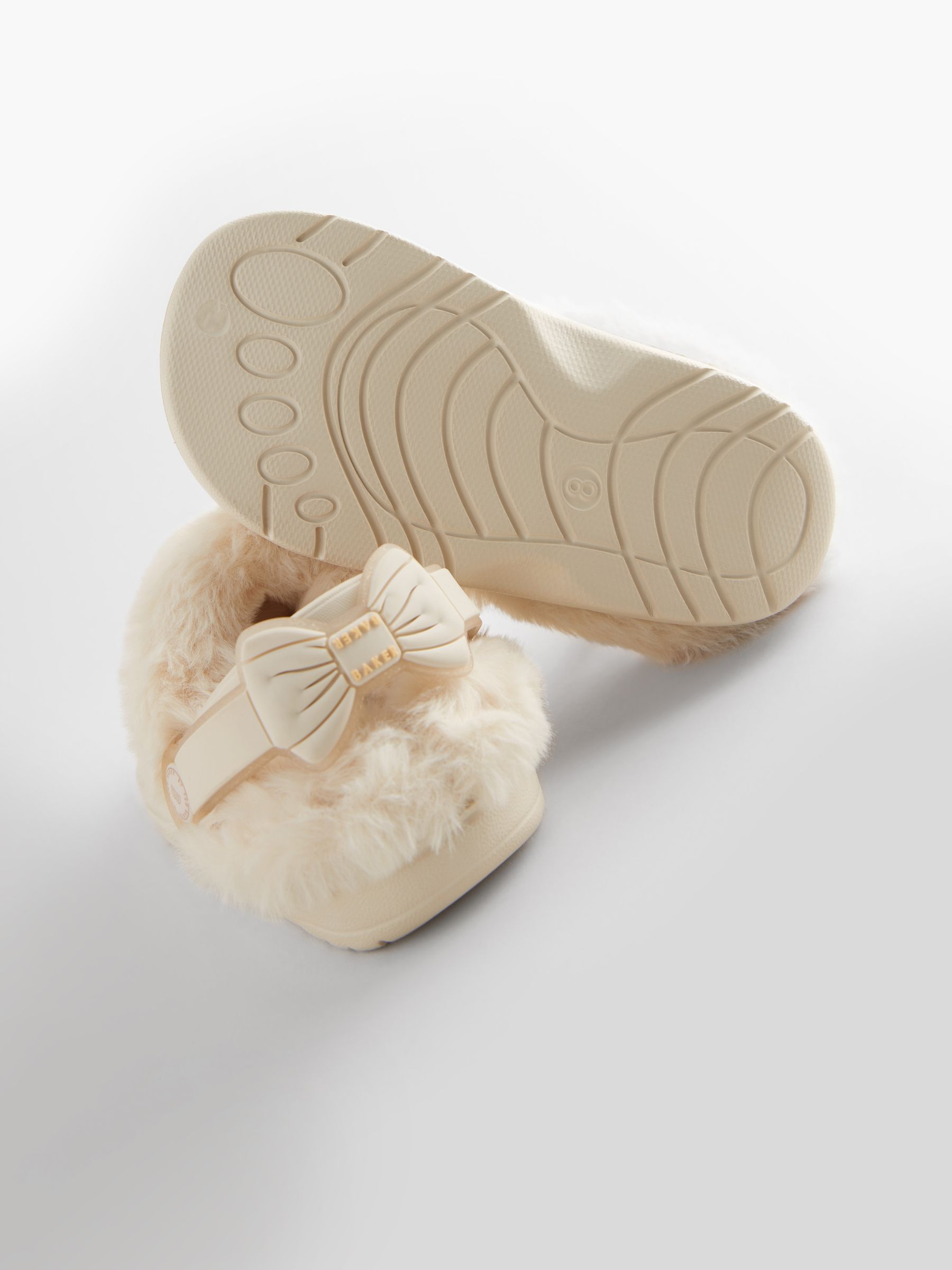 Gebroken wit - Baker By Ted Baker met borg gevoerde klomppantoffels