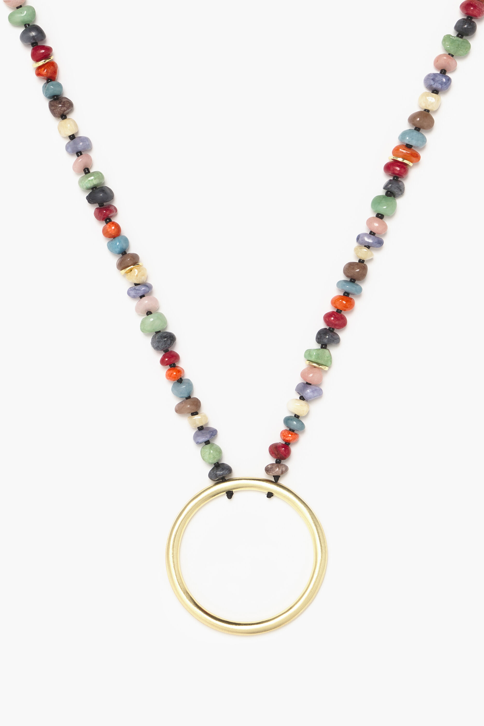 Colar de pedras multicoloridas