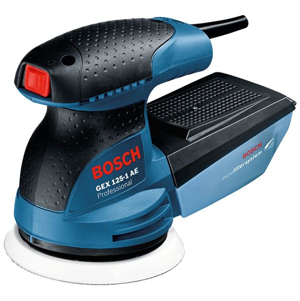 BOSCH GEX 125-1 AE Professional 0601387504 Lixadeira Excêntrica de 250W com Disco de 125mm e Velocidade Variável