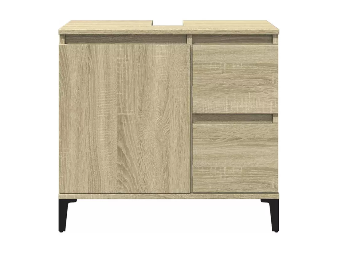 Armoire salle de bain chêne sonoma 65x33x60 cm
