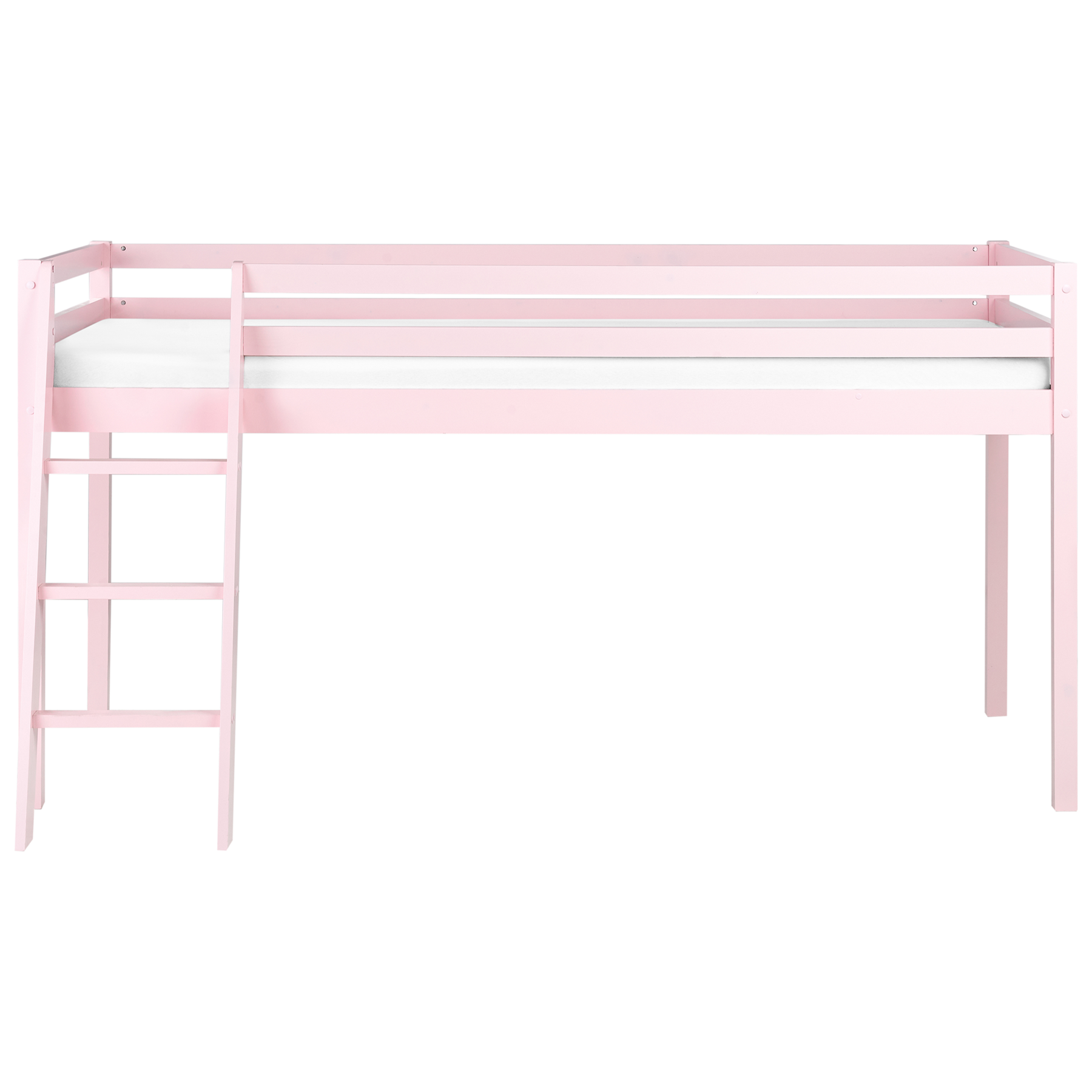 Beliani - ASCOUX - Kinderbed - Roze - 90 x 200 cm - Dennenhout