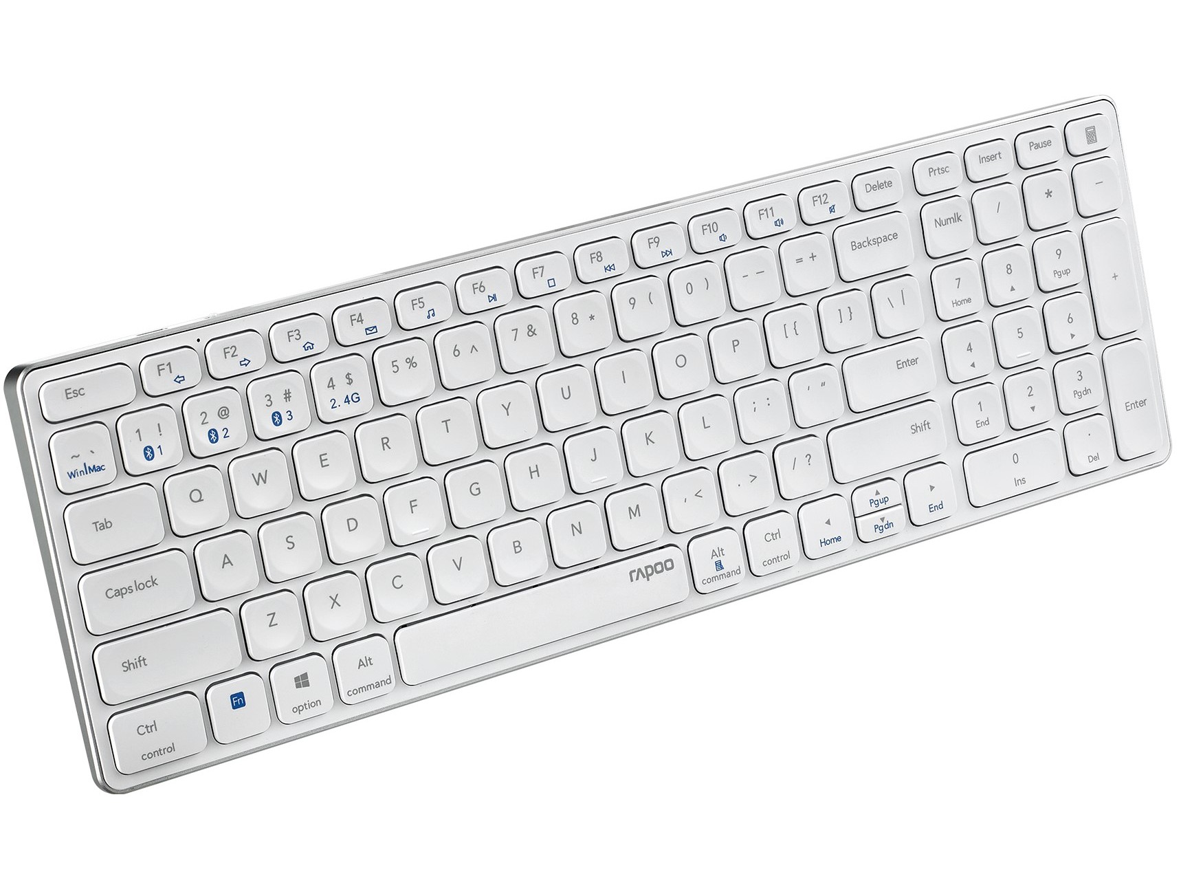 TECLADO S/FIOS RAPOO E9700M BRANCO