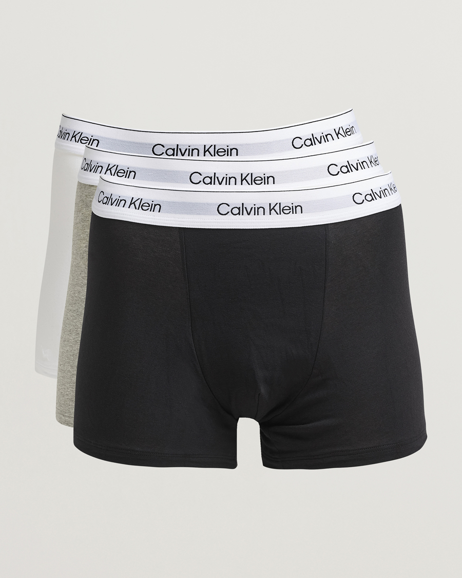 Calvin Klein 3-Pack Icon Cotton Stretch Relaxed Trunk Black/White/Grey