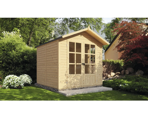 Bertilo Melrose tuinhuis met vloer, 214 x 246 cm, natuurlijke afwerking