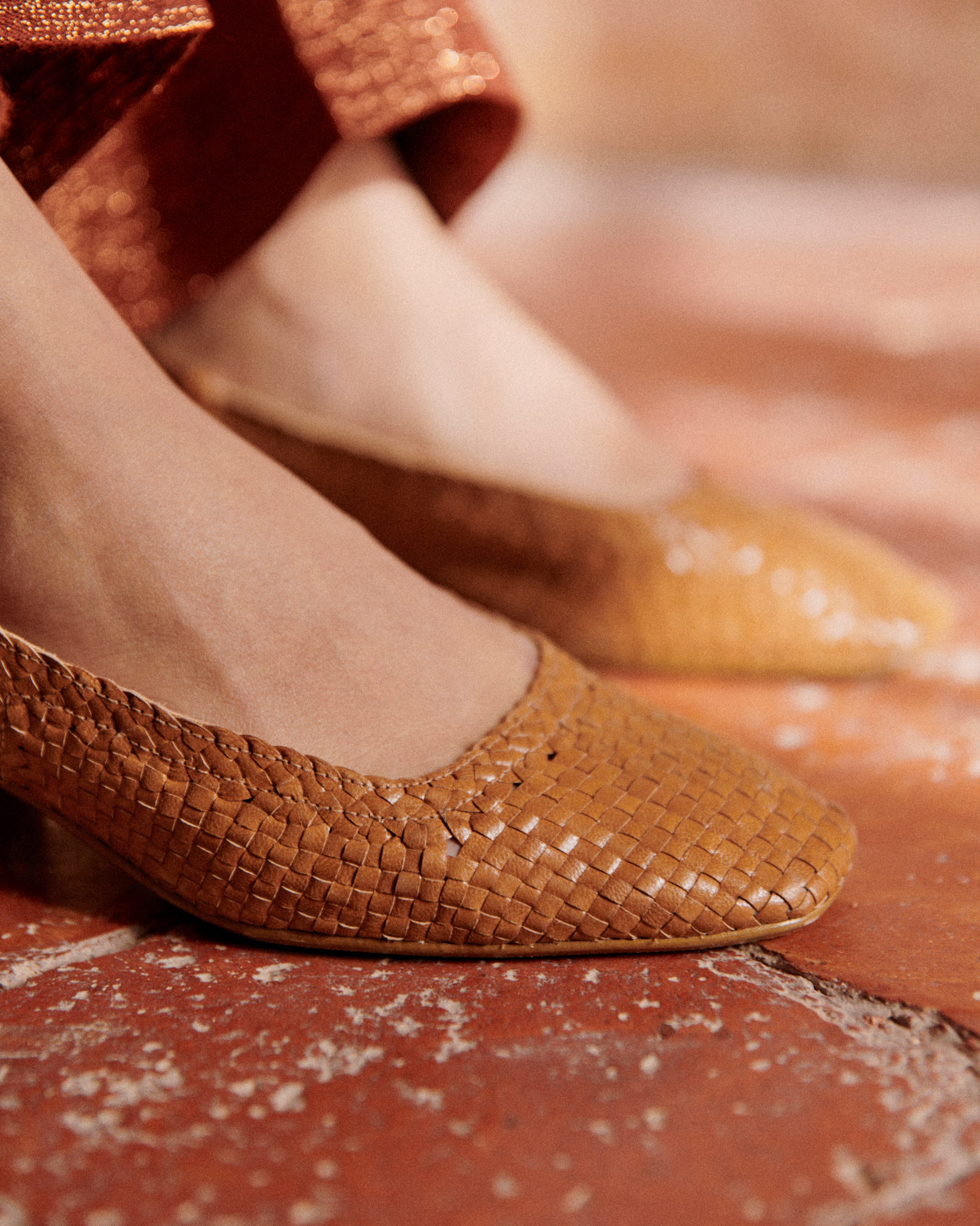 Escarpins Noemie - Cuir tressé naturel héritage - SOULIERS/SOULIERS Babies 5906251