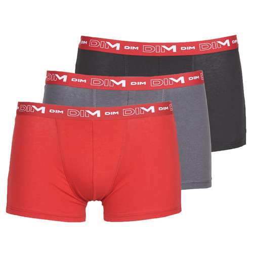 DIM - COTON STRETCH Gris / Rojo / Negro