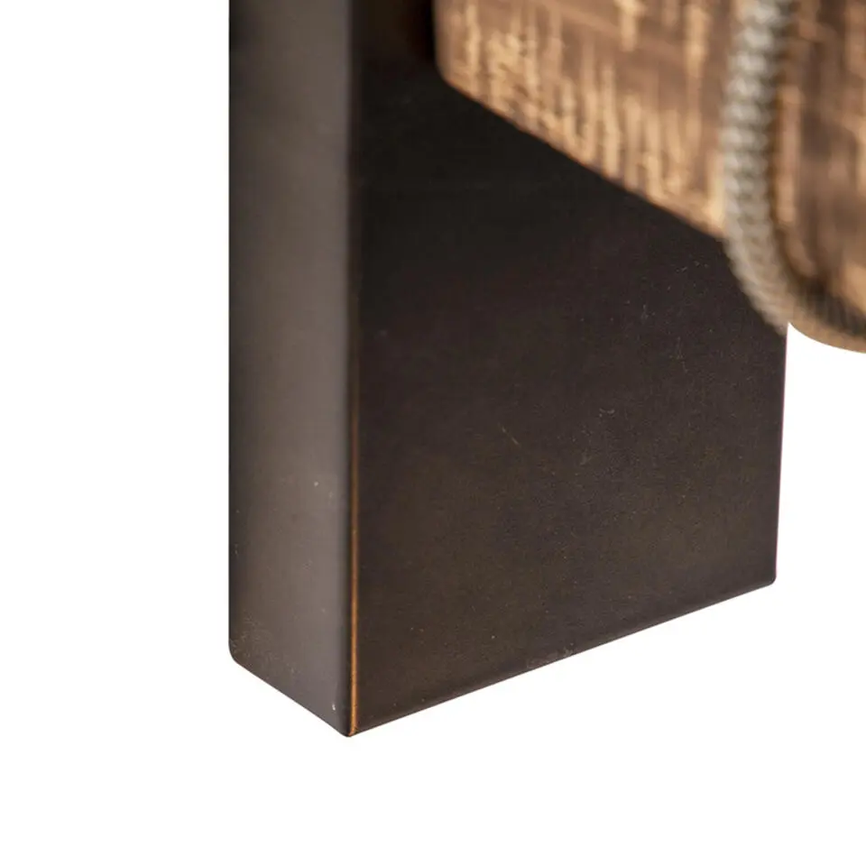 Qazqa wandlampen gallow zwart e27